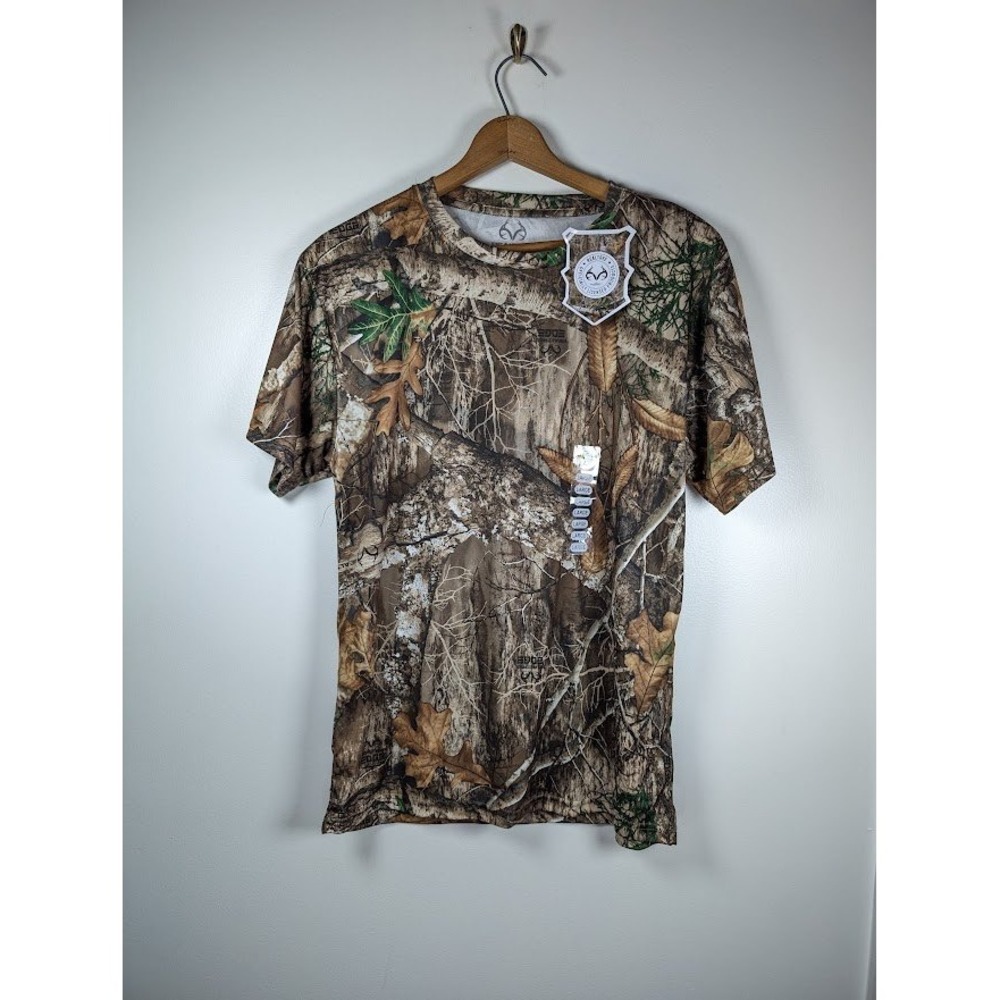 Realtree Edge T-Shirt Mens Large Wicking ‎ Hunting Fishing Outdoor Forrest NEW